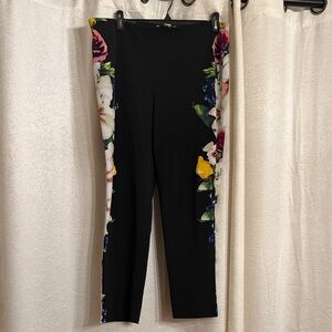 Joseph Ribkoff Black Floral Leggings